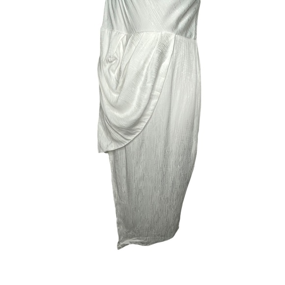 NEW Michael Costello x REVOLVE Tessa Satin Chain Midi Dress Ivory Women's Size S - Picture 6 of 10